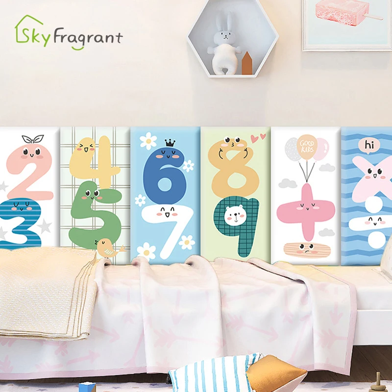 Самоклеящиеся 3D Мягкие настенные наклейки для детской комнаты настенное