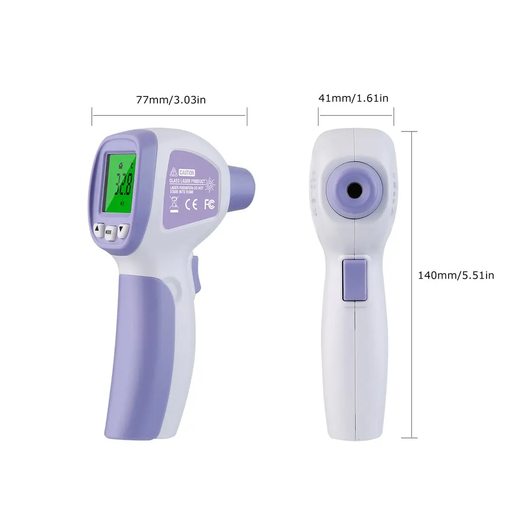 

Non-contact IR Infrared Sensor Thermometer Temperature Measurement LCD Digital Display Changeable Battery Powered Termometro