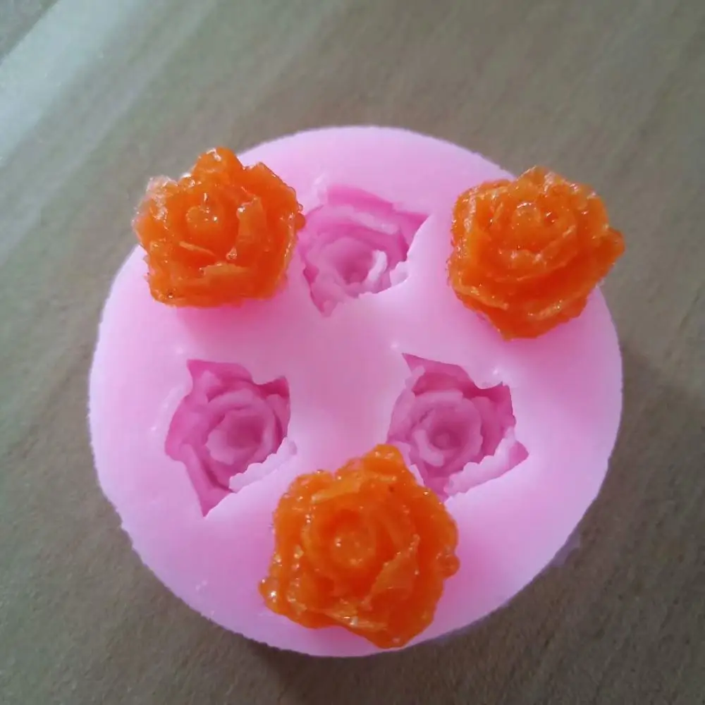 Творческий силиконовая формочка для леденцов розы Fondant Mold (сахарная) форма