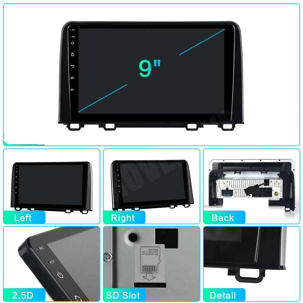 RoverOne Android 10 Car Radio Multimedia Player For Honda CRV CR-V 2018 Touch Screen Autoradio Bluetooth GPS Navigation | Автомобили и