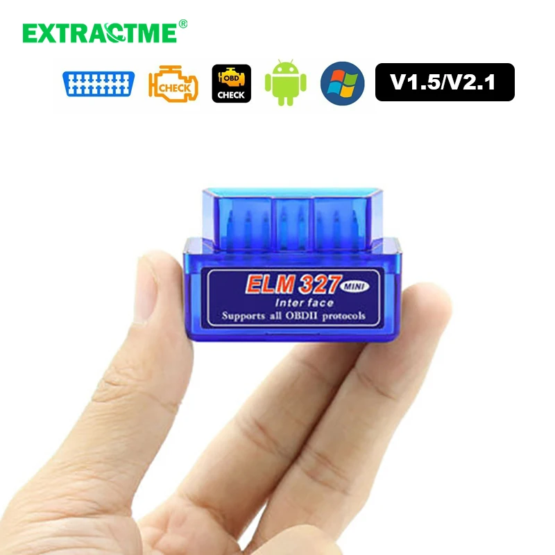 OBD2 сканер ELM327 V2.1/V1.5 Bluetooth OBD диагностический инструмент для Android/Symbian Torque ELM 327