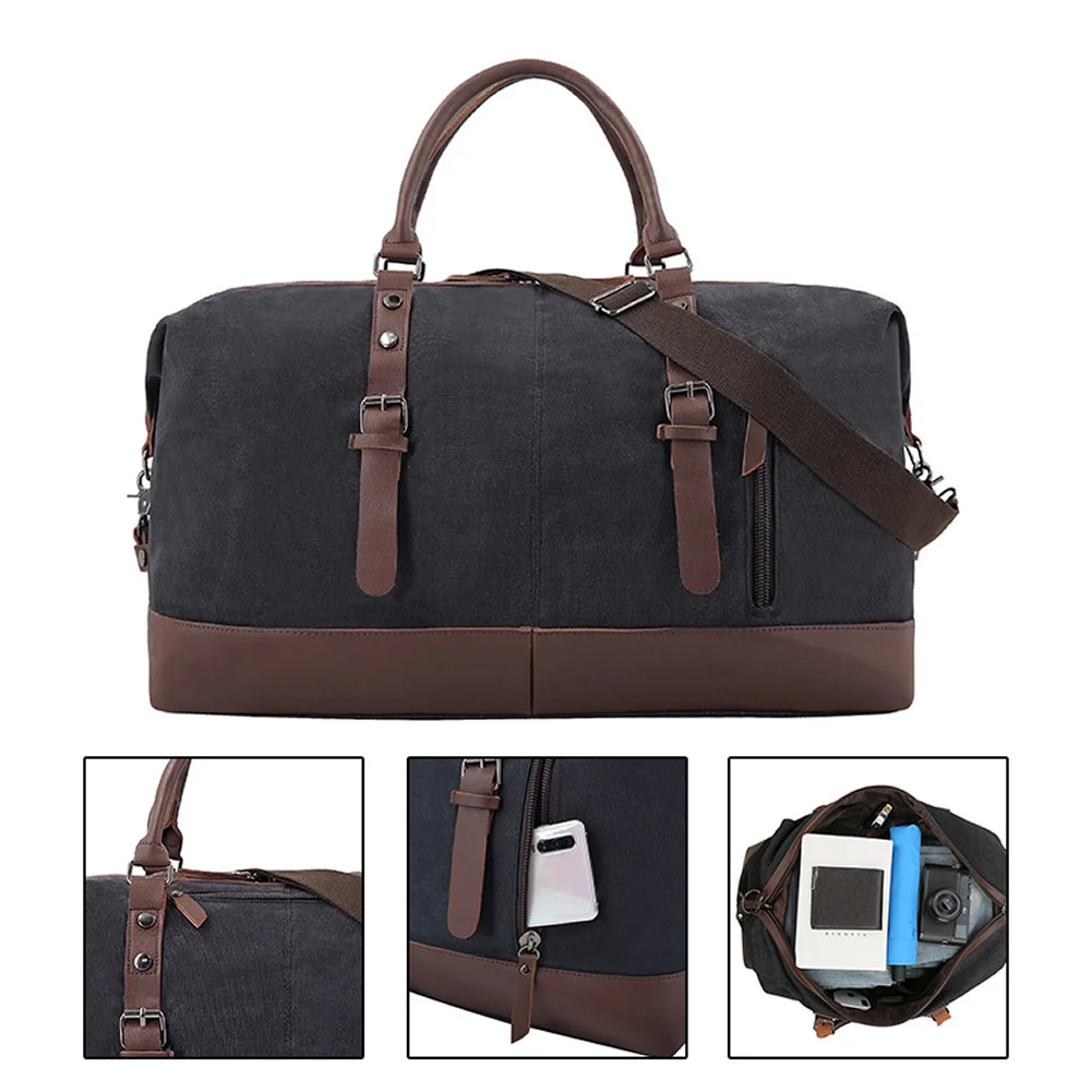 GNWXY Retro Canvas Large Capacity Travel Bag Crossbody Shoulder Bag Carry On Luggage Bags Weekend Tote Sports Bag Dropshipping