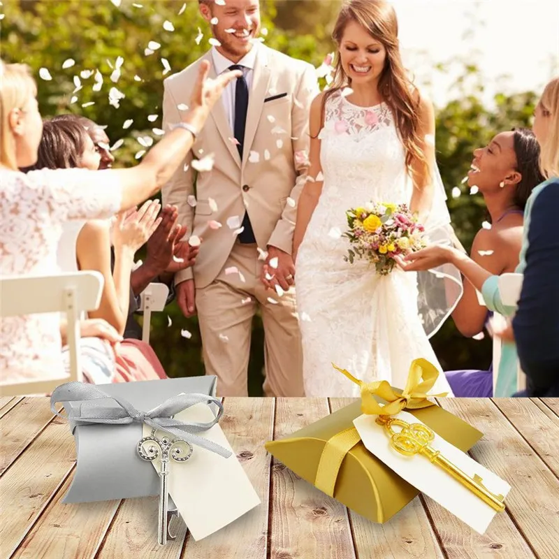 50 шт./компл. открывалка для бутылок в форме ключа конфетная коробка свадебных