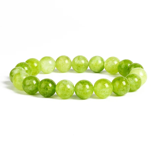 Natural Apple Green Quartzs Bracelets Women 4/6/8/10mm Crystal Mica Stone Reiki Energy Bracelets Men Charm Yoga Jewelry Pulseras 10