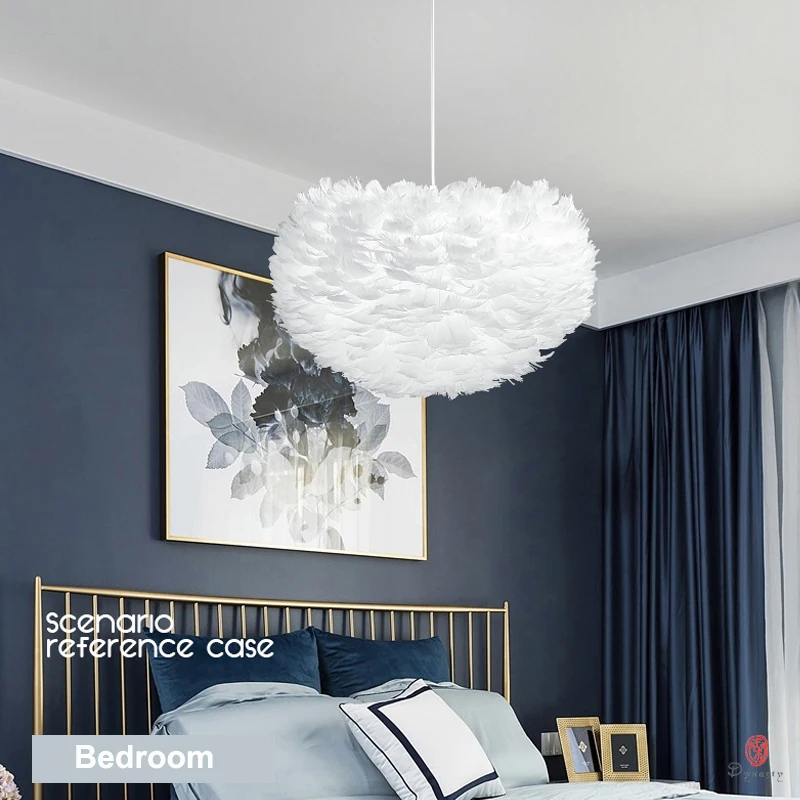 Подвесные светильники с перьями ручная работа подвесной светильник шариком