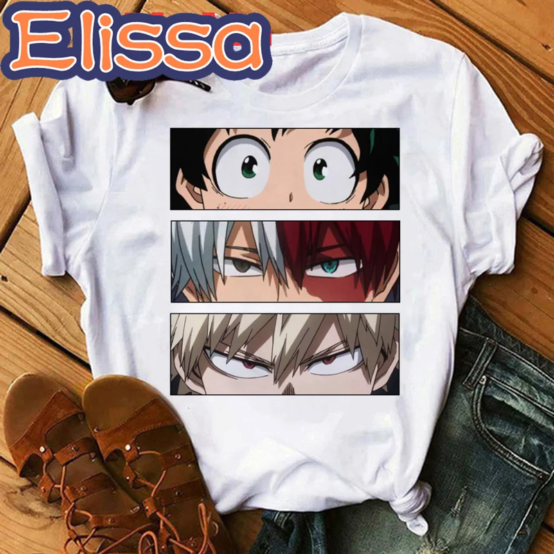 Футболка мужская с рисунком из японского аниме Моя геройская Академия | Женская