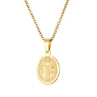 Ожерелье из нержавеющей стали, с кулоном, с медалью San Benito, орден Святого Бенедикта