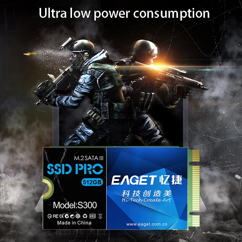 EAGET S300,     512G SSD M.2 NGFF 2242 SATA3.0