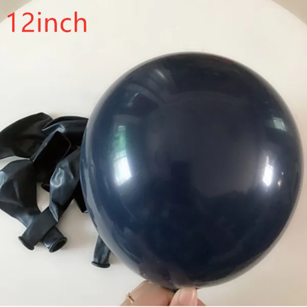 as picture 20pcs 5/10/12inch gray ink blue matte macaron 24 inch transparent BoBo balloon wedding decoration birthday party supplies - Цвет: as picture