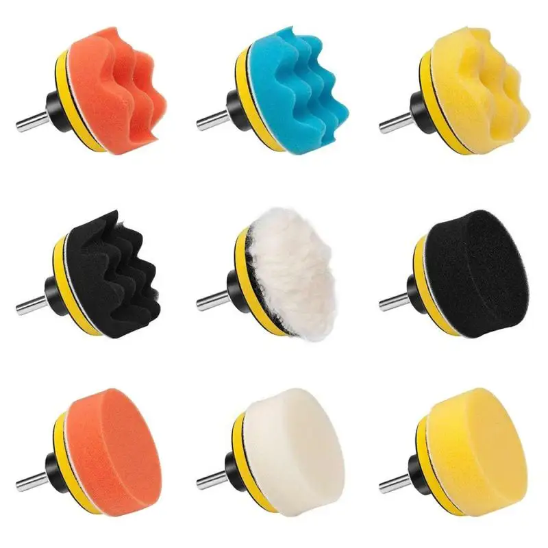

1set Car Buffing Pad Polishing Sponge Buffer Set Waxing Foam Polisher Kit For Drill Car Buffing Pads Polishing Wax Sponge Buffer