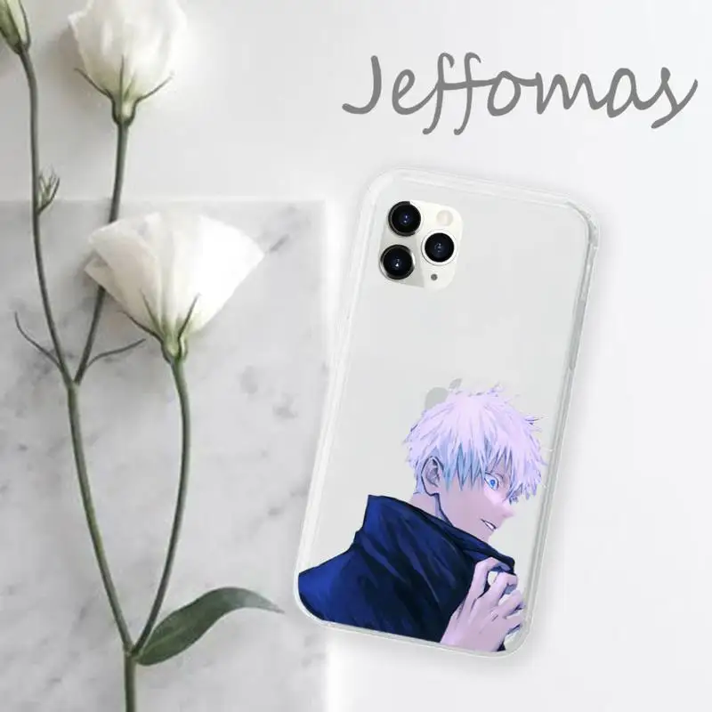 

Jujutsu Kaisen Japan anime cool Phone Case Transparent for iPhone 11 12 mini pro XS MAX 8 7 6 6S Plus X 5S SE 2020 XR