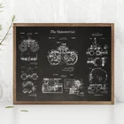 Ортометрические патентные постеры и принты оптометрические подарки Настенный декор оптический медицинский инструмент схема Художественная Картина на холсте картины