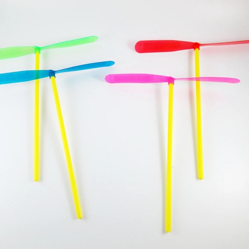 Разноцветные большие пластиковые бамбуковые стрекозы детство ностальгические