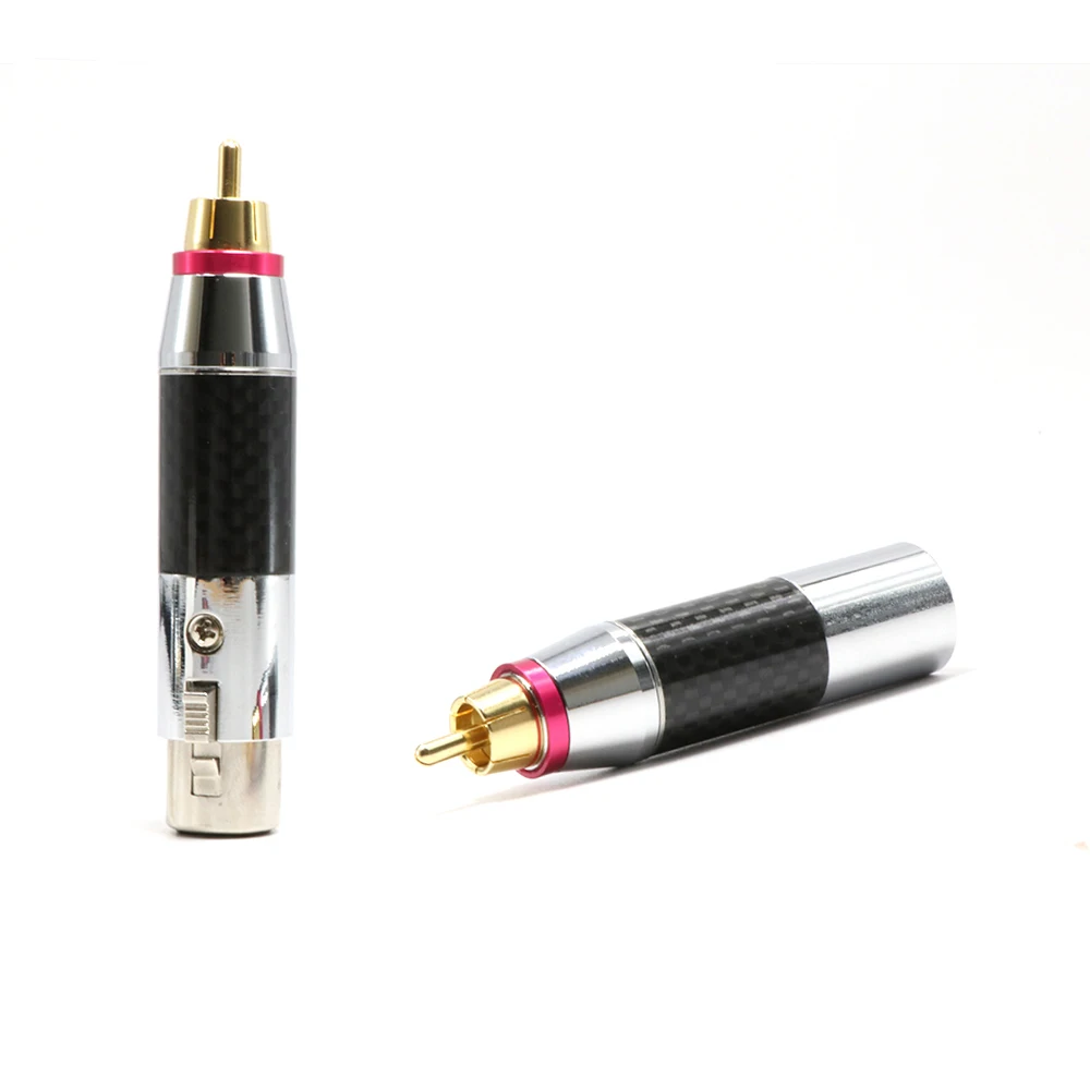 4 шт. новые товары Hi Fi самодельные Позолоченные вилки XLR для разъема RCA углеродное