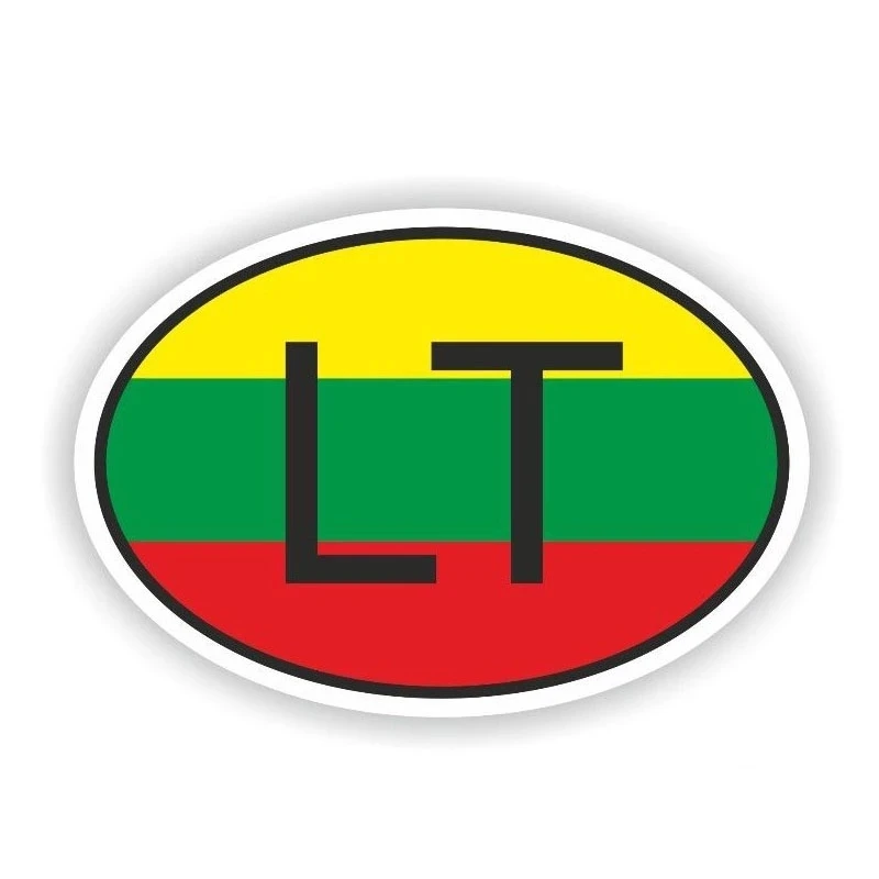 

S30225# Various Sizes PVC Decal Lithuania LT Small Country Code Removable Car Sticker Waterproof for Bumper Rear Window
