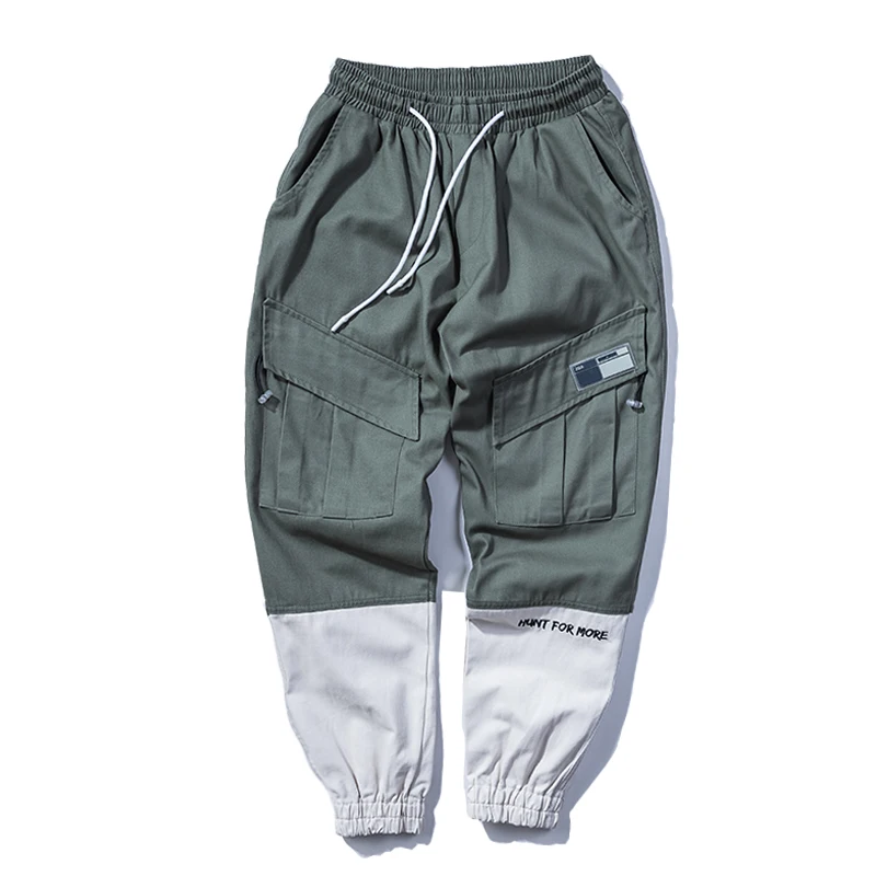 Lindsey Seader Harajuku Streetwear Pants Joggers Color Block Patchwork Men Hip Cargo Pant Pockets Track Trousers Harem | Мужская одежда