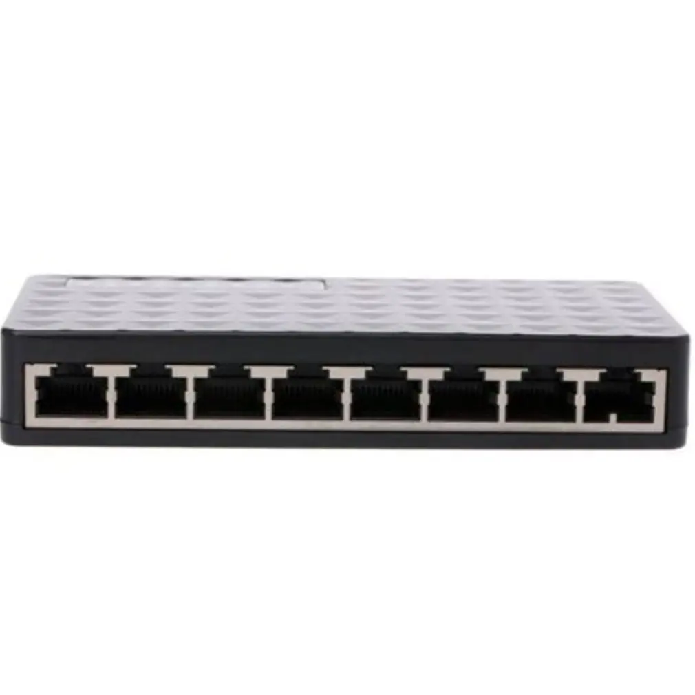 Мини сети Ethernet настольный коммутатор 8 Порты и разъёмы 10/100 Мбит порт Lan быстрая