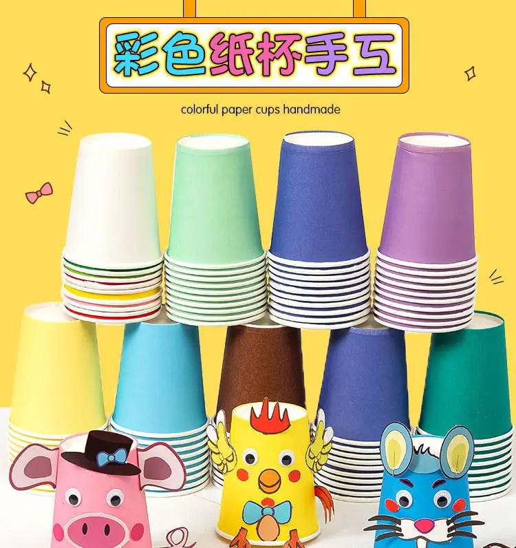 

diy Disposable Cups 50 Packs Red Blue Yellow Green And Black Plastic Cups Wedding Birthday Party Tableware Supplies