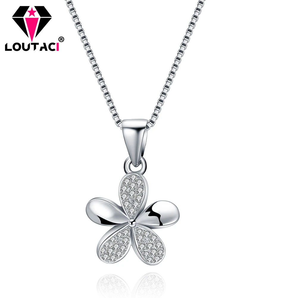 

Factory Unique Fashion Jewelry Sliver S925 White Round Flower Shape Women Necklace