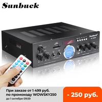 sunbuck 2500w bluetooth audio power hifi amplifier for home karaoke support fm radio aux input usbsd play
