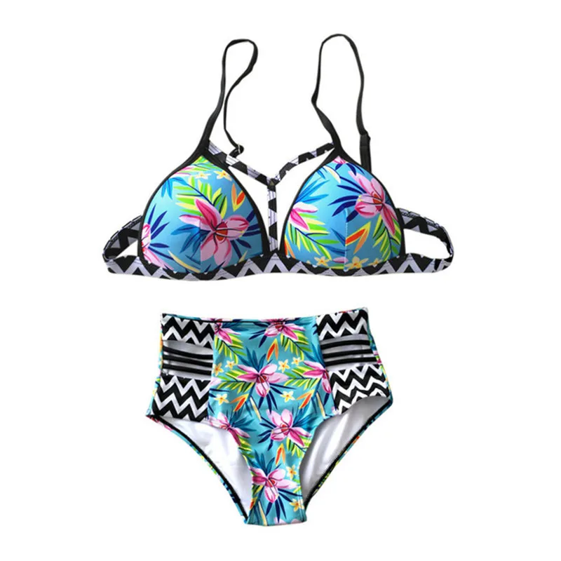 2020 новый сексуальный Для женщин купальный костюм из двух частей бикини Цветочный