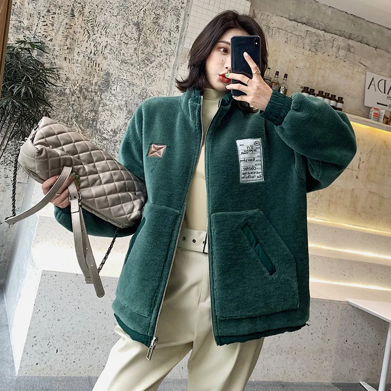 Натуральное меховое пальто для женщин Двусторонняя одежда овечья шерсть зимнее