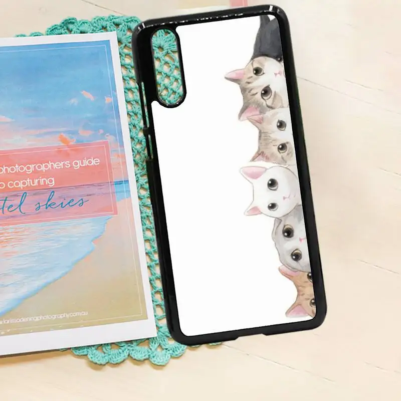 

Cat Cute Kitten Catling pattern high quality Phone Case shell PC for iPhone 11 12 pro XS MAX 8 7 6 6S Plus X 5S SE 2020 XR