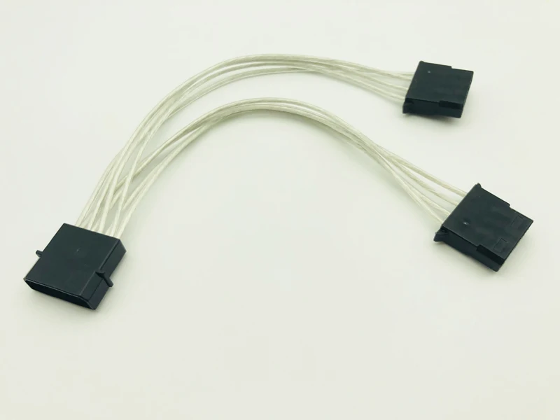 1 шт. 4Pin Molex штекер в 2 порта IDE Женский блок питания Y сплиттер адаптер кабель для