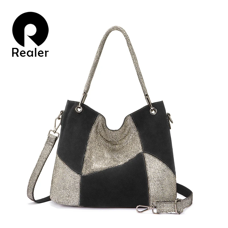 Сумка REALER женская из натуральной кожи|Сумки с ручками| |