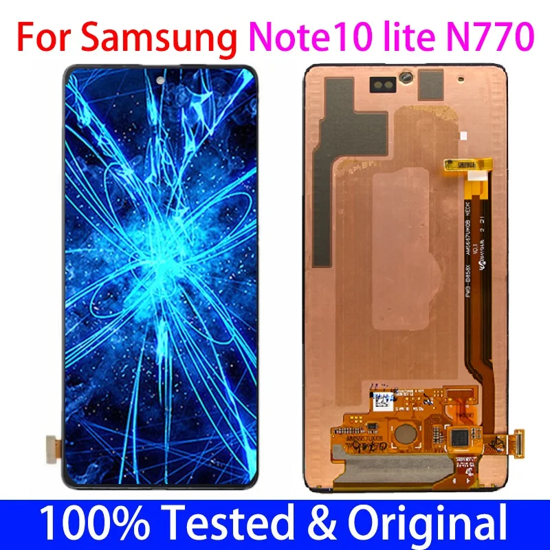 

Original Screen for Samsung Galaxy Note 10 Lite N770 Lcd Display Super AMOLED Touch Screen With Frame For Samsung Note10 Lite