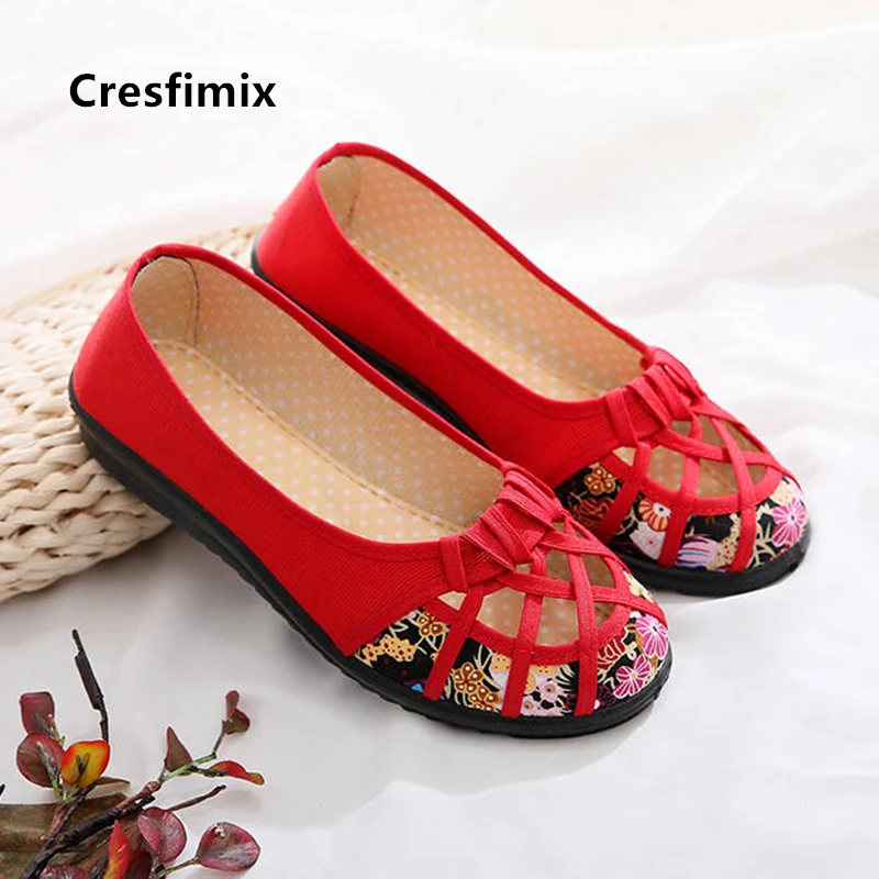 Туфли Cresfmix Женские повседневные дышащие лоферы из сетчатой ткани без застежки