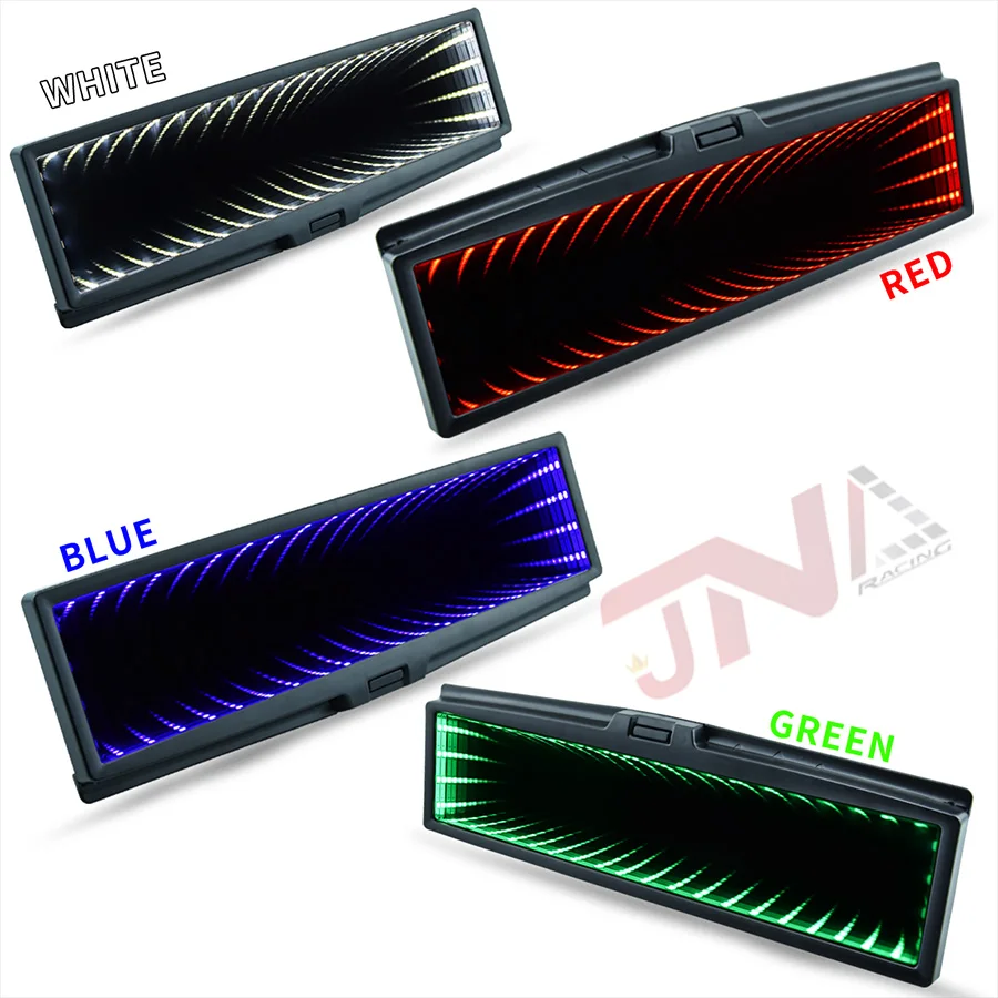 JDM 270 мм широкая версия клип-на зеркало с 3d-led-подсветкой автомобильные зеркала