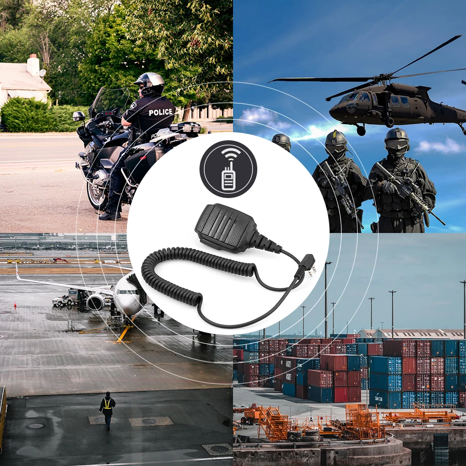 2pcs HK006 Walkie Talkie IP54 Waterproof Speaker Microphone PTT For Kenwood Baofeng UV 5R UV 82 888S RETEVIS H777 RT3S RT5R