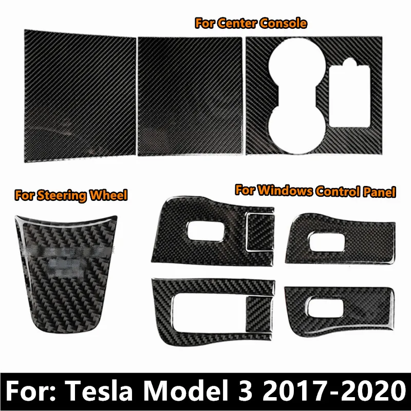 

Наклейка на руль для Tesla Model 3, из углеродного волокна