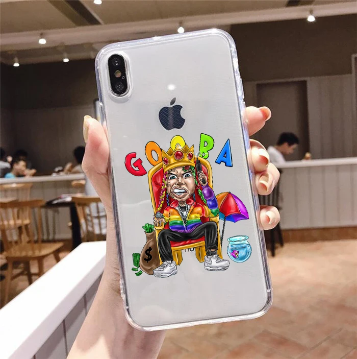 Прозрачный чехол для телефона 6IX9INE GOOBA iphone 6/6s 6plus/6splus 7/8 7plus/8plus X XS XR XSMax 11pro |