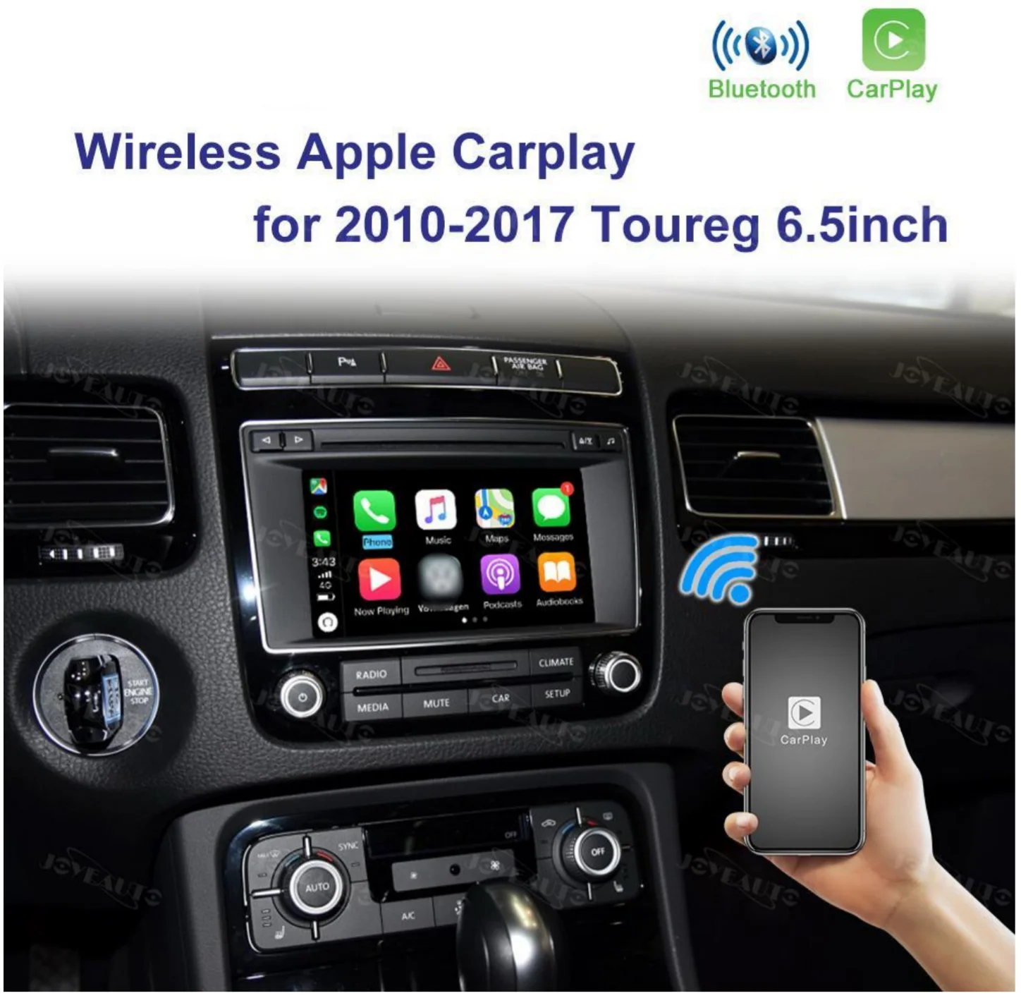 

Apple CarPlay беспроводной, для Volkswagen Touareg 2010-2017, 6,5/7 дюймов, Android, оригинальное обновление автомобиля, неразрушающая установка