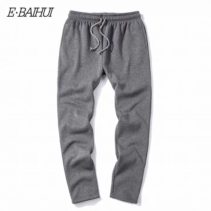 GREY E-BAIHUI, новинка, мужские спортивные штаны, средний хлопок, мужские спортивные тренировочные штаны для фитнеса, повседневные спортивные штаны, штаны для бега, обтягивающие брюки MJ001 - Цвет: GREY