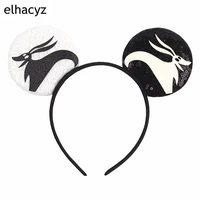 1PC 2021 New Fashion Halloween Ghost Skull Mouse Ears Hairband For Women Sequins Mouse Headband Girls Ear Hair Accessories
