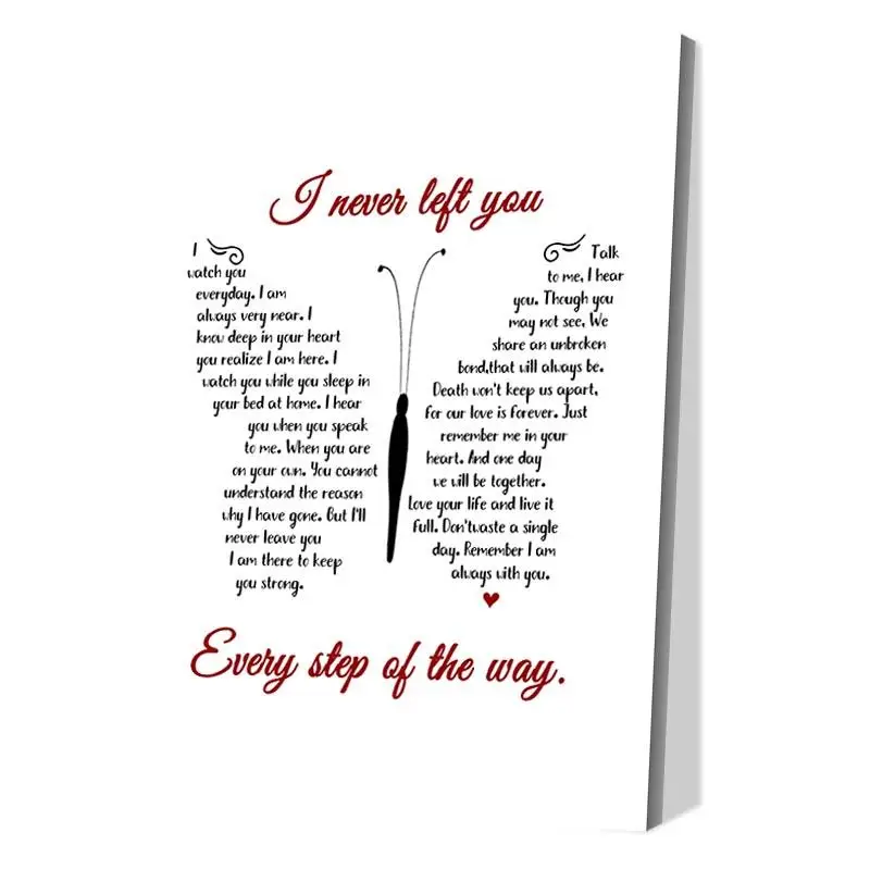 Goede Nieuwe Hd Vlinder Gedicht Art Poster Canvas Schilderij Posters En Prints Wall Art Foto Voor Woonkamer Huisinrichting 1T