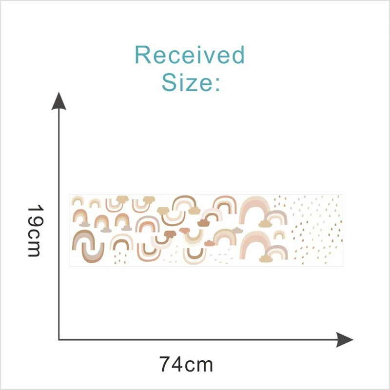 

Cartoon Pattern Wall Sticekr Rainbow Wallpaper for Kids Room PVC Home Decor Decoration Accessories Wall Decal for Children DIY