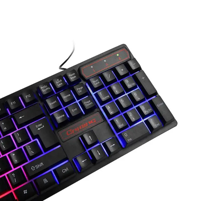 104 клавишная игровая клавиатура заглушка ограничитель Радуга RGB подсветка