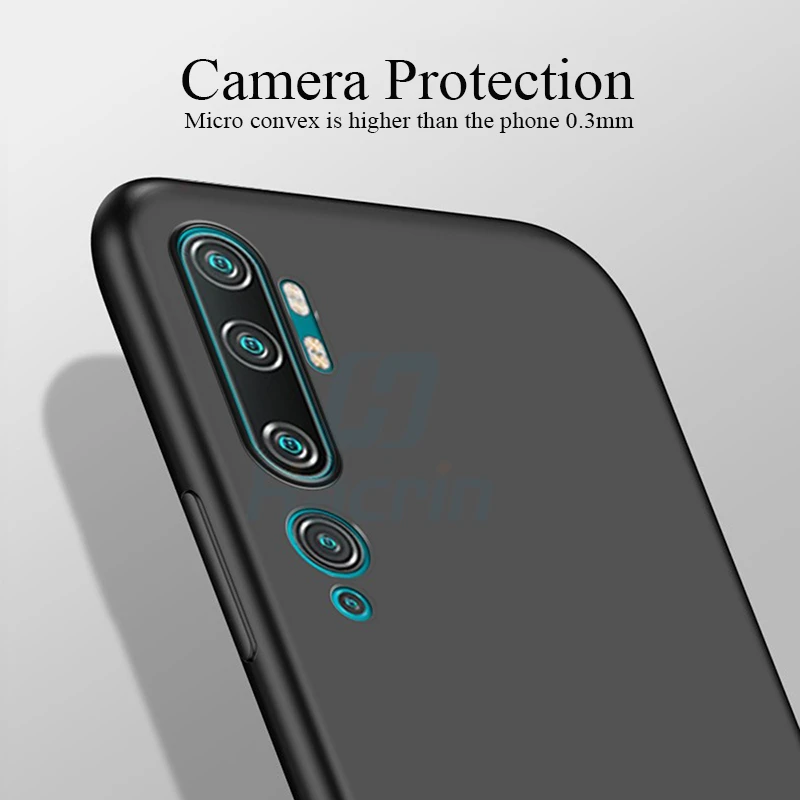 Hacrin чехол для Xiaomi Mi Note 10 Pro Чехол Мягкий ТПУ противоударный матовый CC9 полный