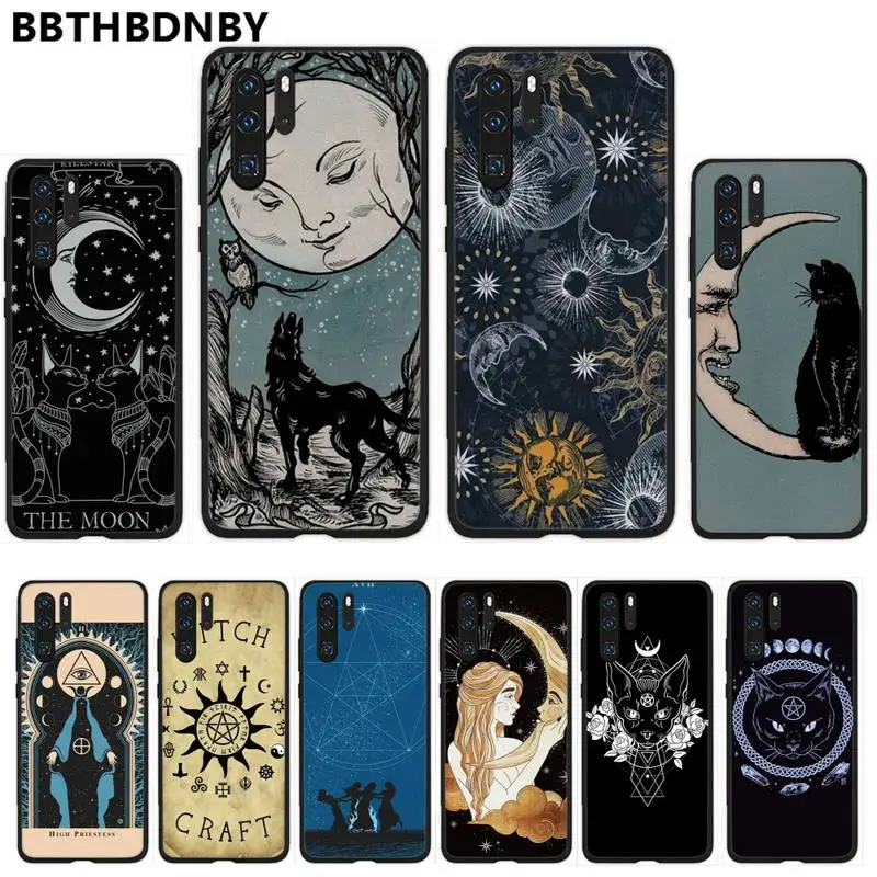 

Witches moon Tarot Mystery totem Phone Case For Huawei Y5 Y6 II Y7 Y9 PRIME 2018 2019 NOVA3E P20 PRO P10 Honor 10
