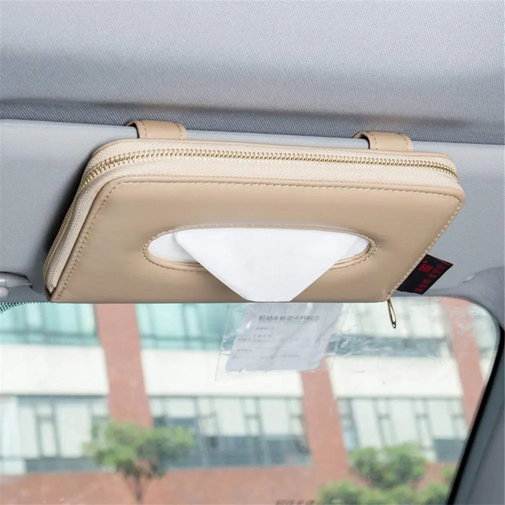 

1 Pcs Car Tissue Box Towel Sets Car Sun Visor Tissue Box Holder Auto Interior Storage Decoration for Car Accessories