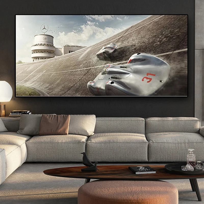 

Nordic Silver Arrows A Home Decoration Lenge Car Posters and Prints Canvas Painting Wall Art Picture for Living Room No Frame