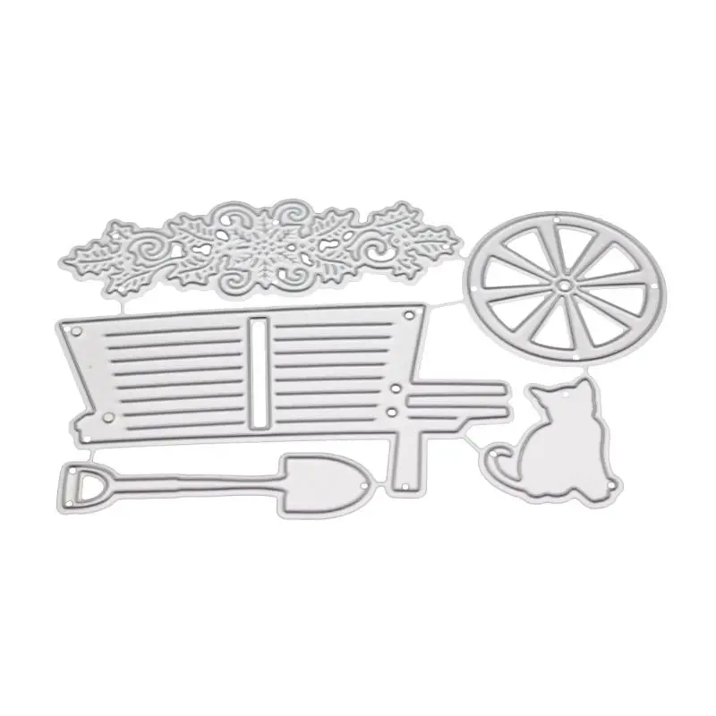 Кота to Cart металлический Трафаретный вырубной штамп Скрапбукинг Сделай Сам для