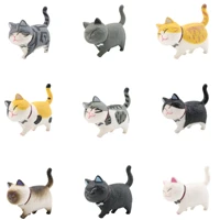 9pcspack cute cat tabletop ornaments lovely the head can be rotated 360 degrees garage kit christmas goods gift for friend kid