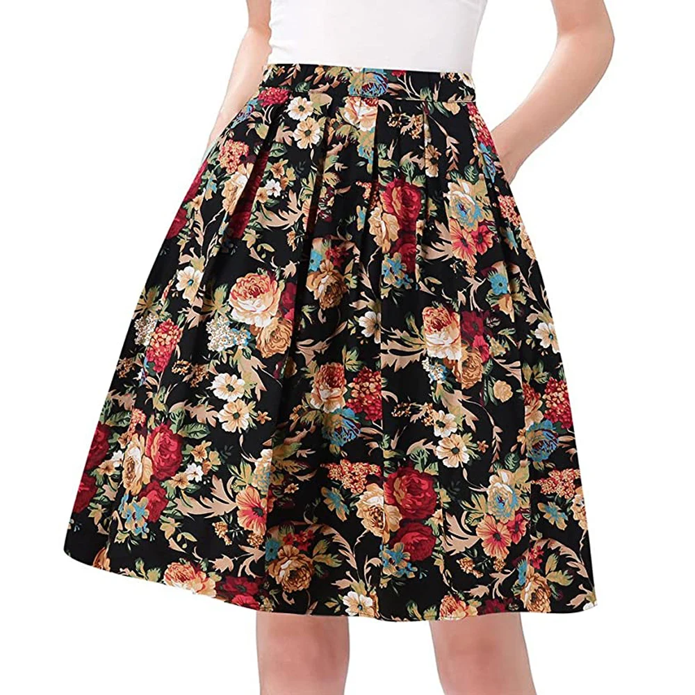 Ретро юбки. Circle skirt Vintage Brown. Купить юбку хлопок