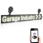 Автомобильный светодиодный знак, 12 В постоянного тока, 82 см, 5 мм, светодиодный экран, Wi-Fi, программируемый прокручивающийся белый, многоязычный светодиодный присоска для заднего стекла