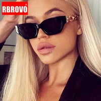 rbrovo alloy cateye sunglasses women 2022 glasses for women luxury brand white black gradient eyewear small female shades uv400